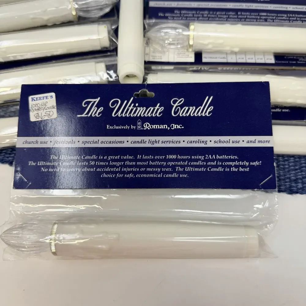 Vintage The Ultimate Candle Battery-Operated Flameless Roman Inc 1998 LOT OF 10